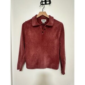 ALFRED DUNNER | Vintage Corduroy Mauve Long Sleeve Sweater, PM (fits like S)